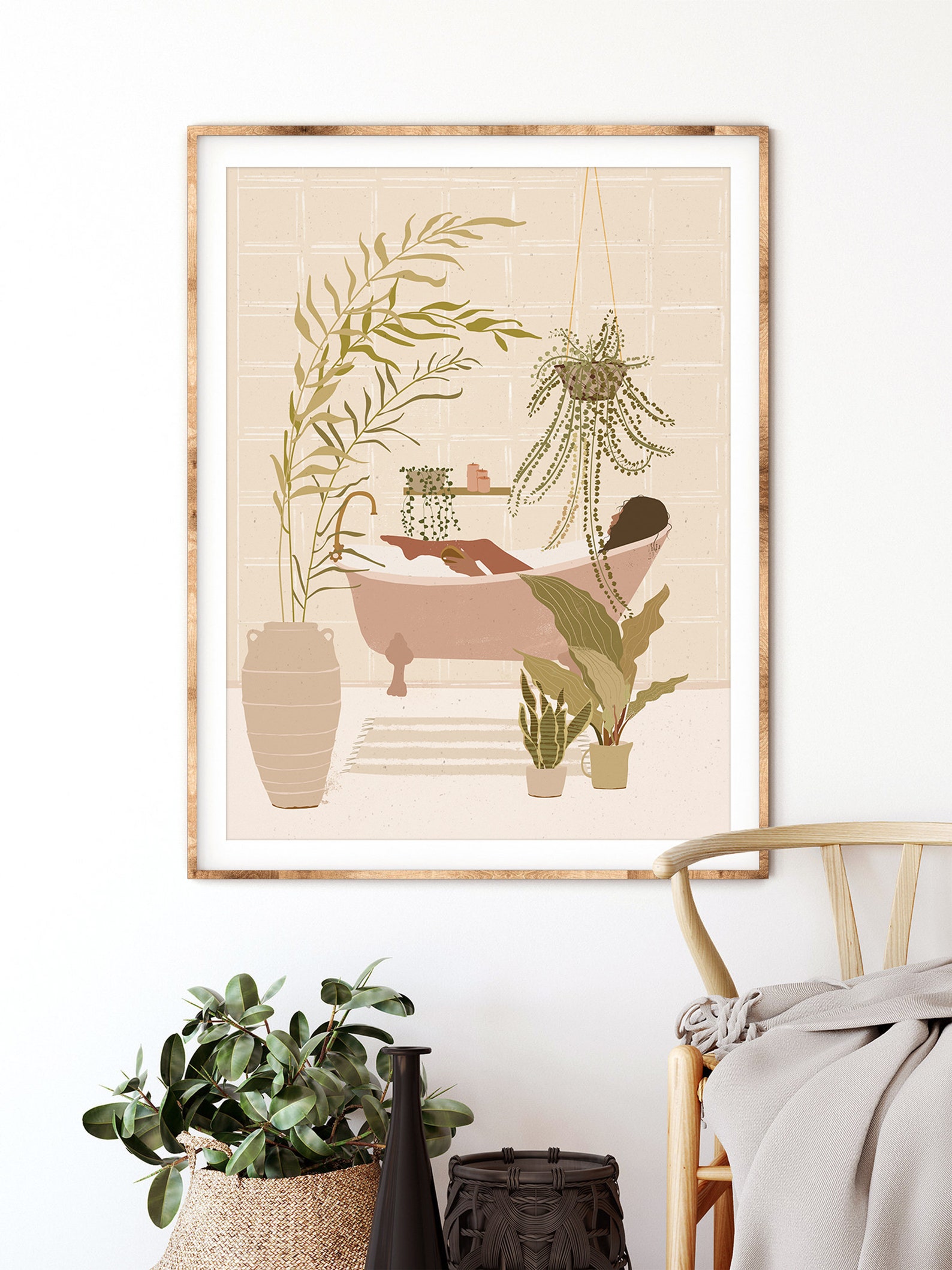 Jungle bathroom art print | Etsy