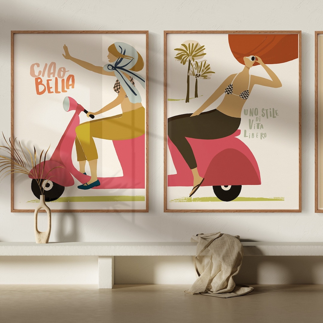 Travel Wall Art Set of 2 Printable Italian Wall Decor Etsy