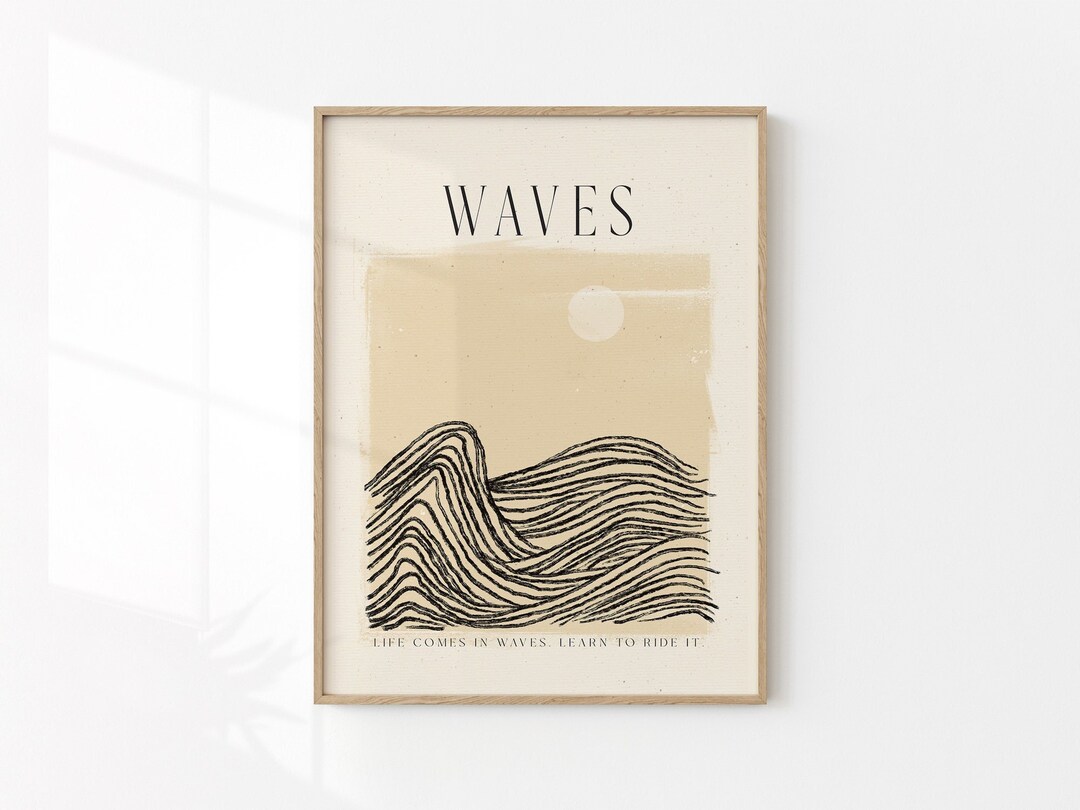 Minimalist Wave Print Big Wave Surf Decor Abstract Wall Art - Etsy