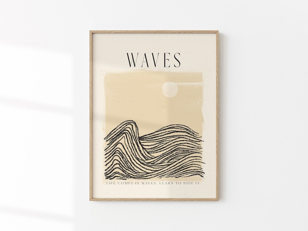 Minimalist Wave Print Big Wave Surf Decor Abstract Wall Art - Etsy
