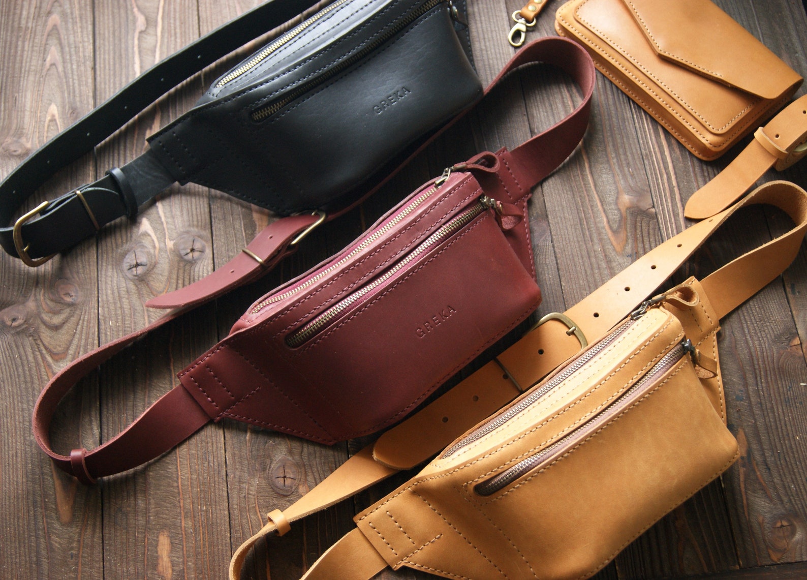 Waist bag Hermès with 2 zippers waist bag belt bag leather Etsy