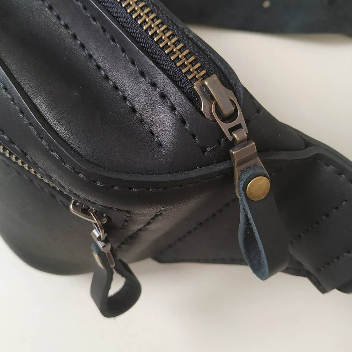 Waist bag Hermès with 2 zippers waist bag belt bag leather Etsy