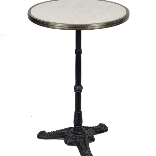 24 French White Marble Bistro Table Etsy