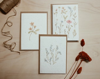 Karten Mit Samen Etsy