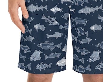 Reefmonkey Surf Blue Fish Herr Boardshorts