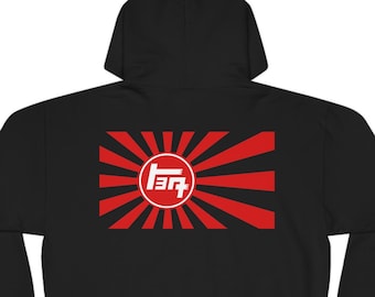 TEQ Toyota Rising Sun Flag Mens Hoodie, Unisex Hooded Sweatshirt - Reefmonkey