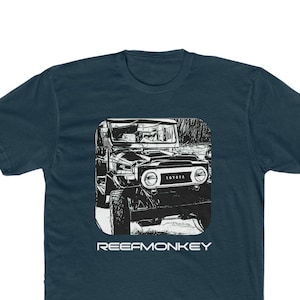 FJ40 Land Cruiser Tee: Charcoal Graphic, Unisex Soft Cotton