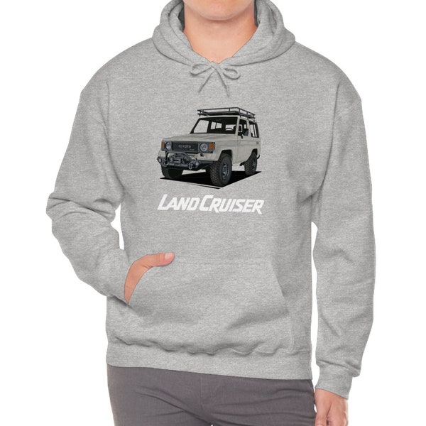 Land Cruiser 70 Series Hoodie Unisex Mens Sweatshirt - Reefmonkey Artist Prisma Denensi