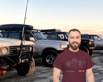 Land Cruiser FJ45 Tee Diagram Mens Tee - Reefmonkey