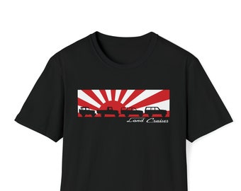 Vintage Land Cruiser Tee: Rising Sun Graphic, FJ40 FJ45 60 Series
