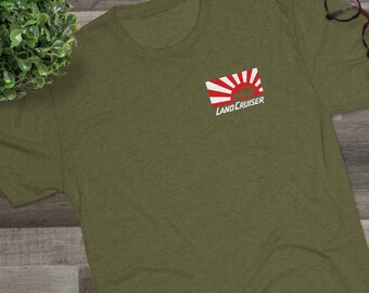 Rising Sun FJ40 Tee, Land Cruiser T Shirt, Tri-Blend Tee - REEFMONKEY