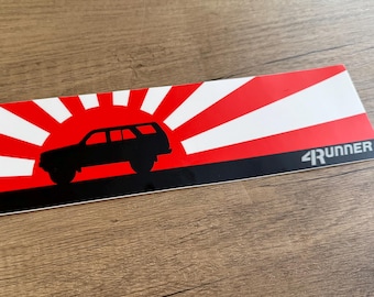 4 Runner Toyota Rising Sun Bumper Sticker Decal - Reefmonkey