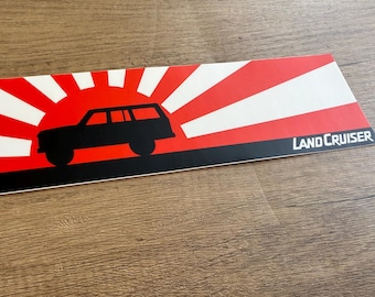 Land Cruiser 60 Series Toyota Rising Sun Bumper Sticker Decal - Reefmonkey