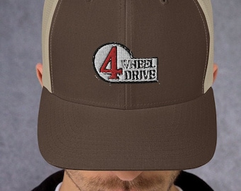 Land Cruiser FJ40 4 Wheel Drive Embroidered Structured Trucker Cap - Reefmonkey