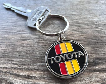 3 stripe Toyota Metal Keychain, Land Cruiser Gift, 4 Runner Gift, FJ Cruiser Keychain, Tacoma Gift - Reefmonkey