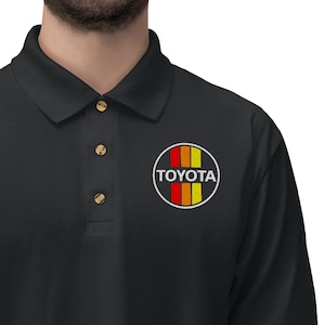 3 Stripe Toyoda Logo Embroidered Mens Polo Shirt -  Reefmonkey