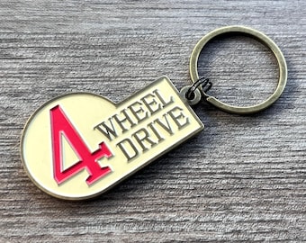 FJ40 4 Wheel Drive Land Cruiser Metal Key Chain, FJ40 Vintage Keychain - Reefmonkey