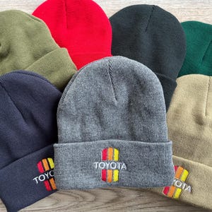 3 Stripe Logo Beanie Toboggan, Land Cruiser Gift, 4 Runner Gift, Winter Hat - Reefmonkey