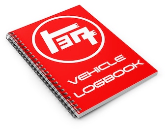 TEQ Vehicle Logbook Ruled Lined Spiral Notebook - Reefmonkey