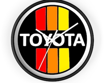 3 Stripe Toyota Wall Clock, Garage Clock - Reefmonkey