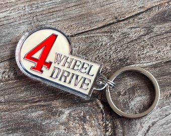 FJ40 Land Cruiser 4 Wheel Drive Plastic Keychain - Reefmonkey