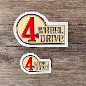 4 Wheel Drive Decal, FJ40 Sticker, Land Cruiser Gift, 4WD Sticker - Reefmonkey