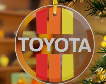 3 Stripe Toyota Glass Christmas Tree Ornament - Reefmonkey