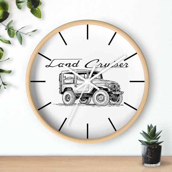 FJ40 ランドクルーザー ウォールクロック：手描きガレージ装飾 - Etsy 日本