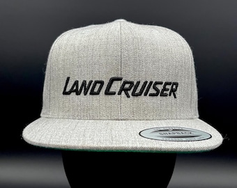 Land Cruiser Flat Brim Structured Snapback Baseball Hat Cap