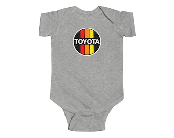 Toyota 3 Stripe Baby Bodysuit: Land Cruiser Gift, Fathers Day Gift - Reefmonkey