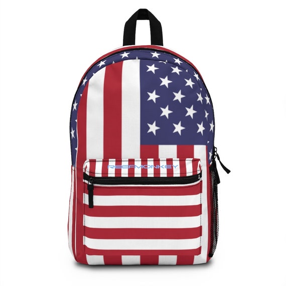 FANTAZIO Backpack American USA Rainbow Flag Travel Bag FANTAZIO Backpack American USA Rainbow Flag Travel Bag