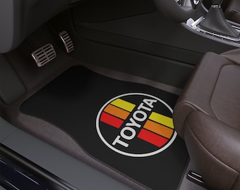 3 Stripe Car Floor Mats, Front & Rear Set - Reefmonkey