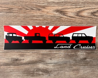 Land Cruiser Long Bumper Sticker, Vinyl Decal - Reefmonkey