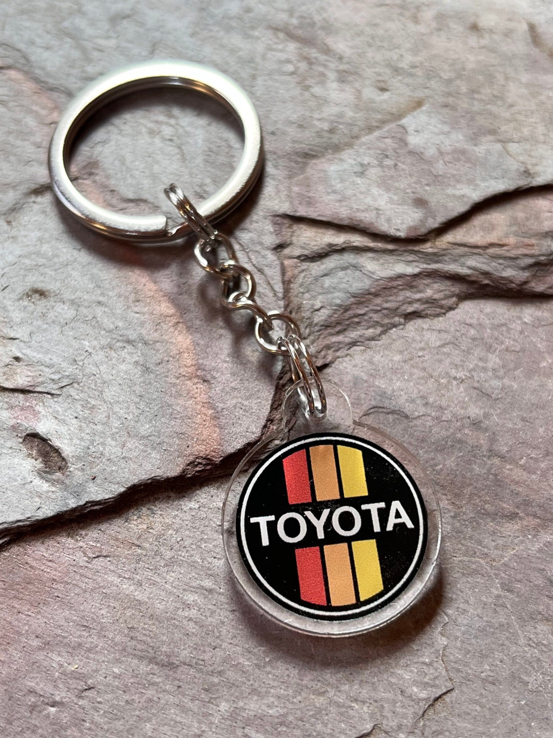 Toyota 3 Stripe Plastic Dangle Key Chain - Reefmonkey - Etsy UK