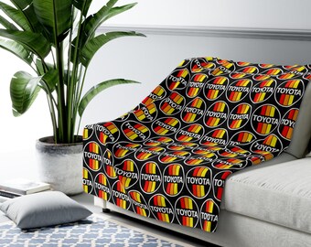 Toyota Old School Stripe Sherpa Fleece Blanket
