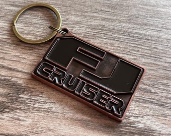FJ Cruiser Toyota Metal Keychain: Bronze Key Ring, Key Chain - Reefmonkey