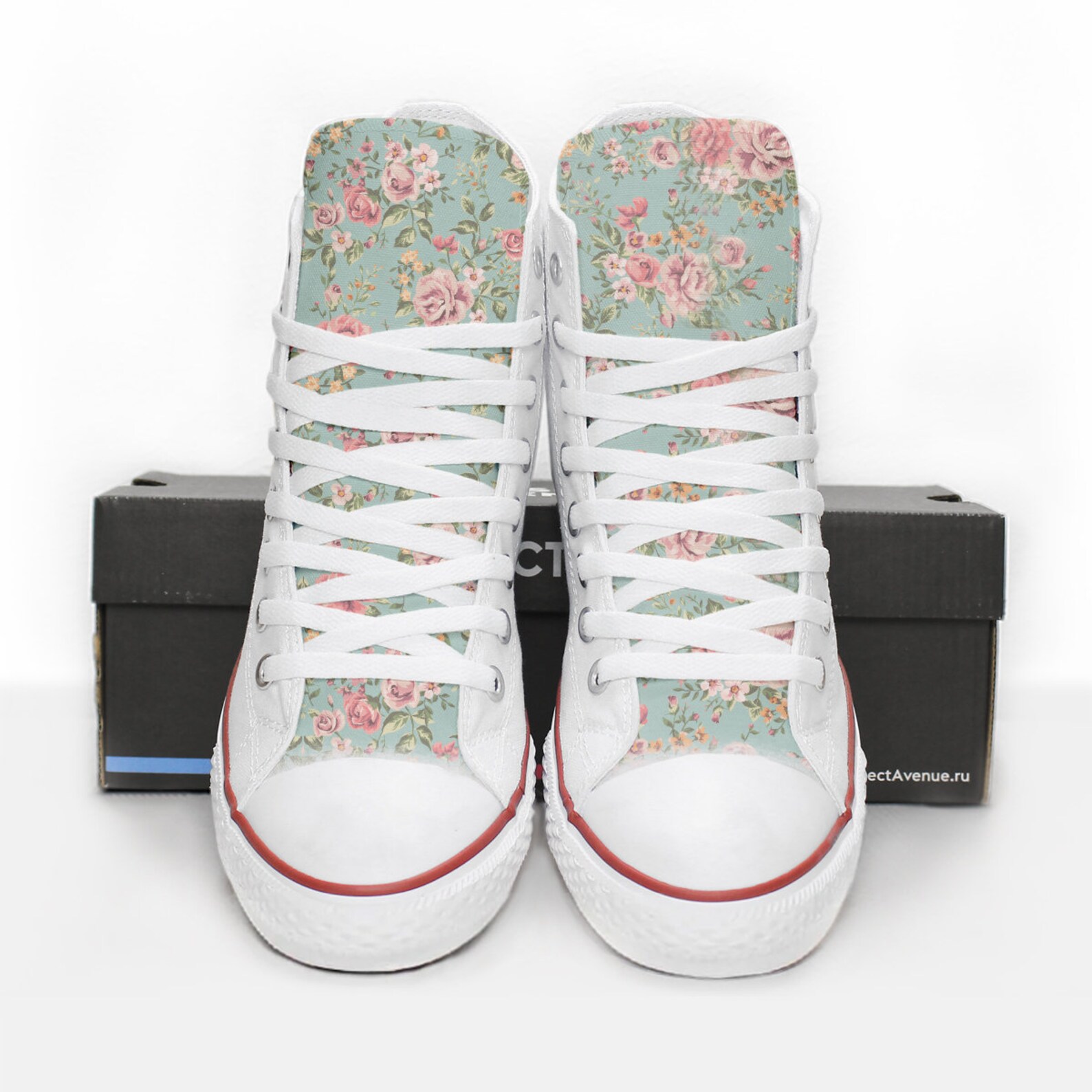 Roses Custom Sneakers Flowers Personalized Custom Shoes Etsy