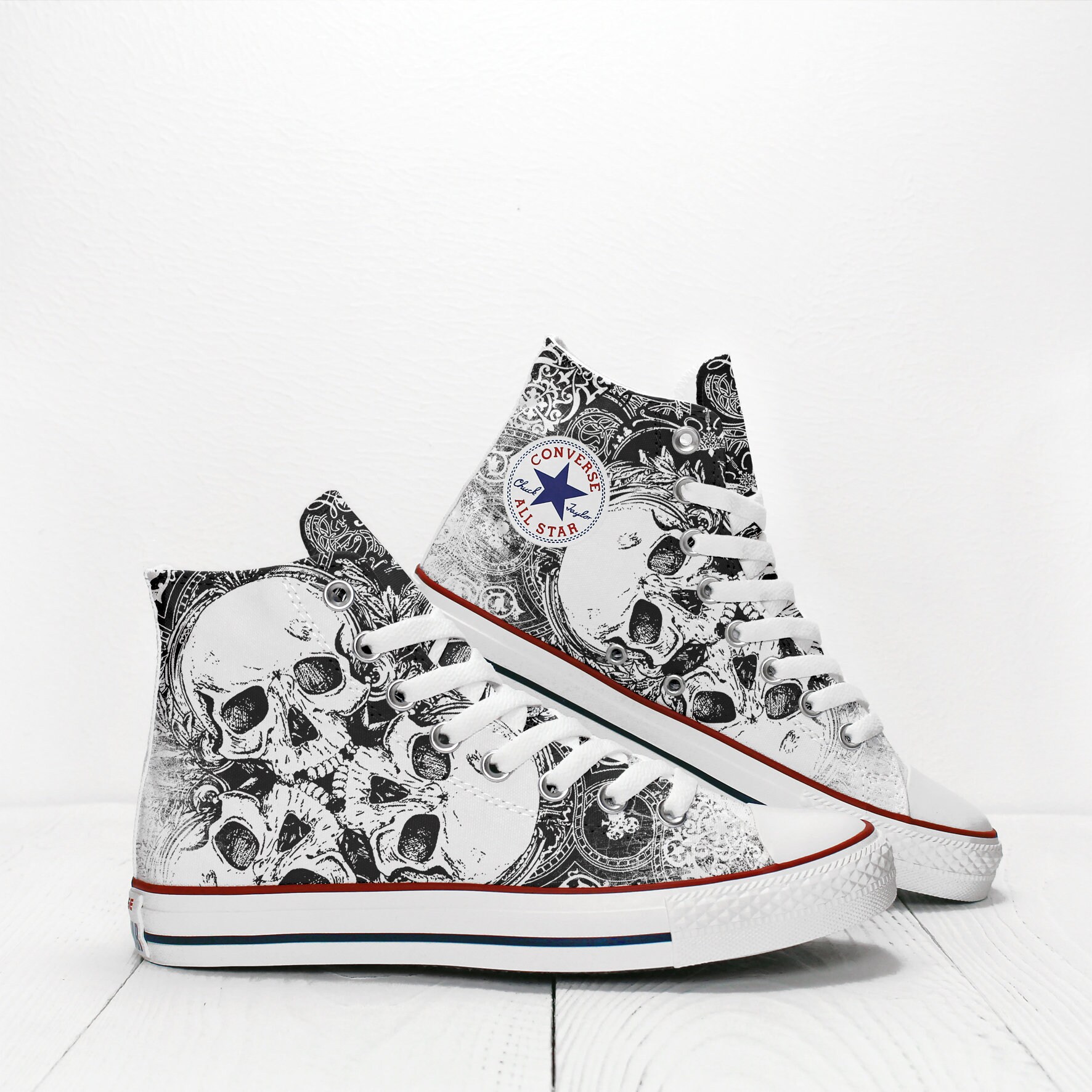 converse skull sneakers