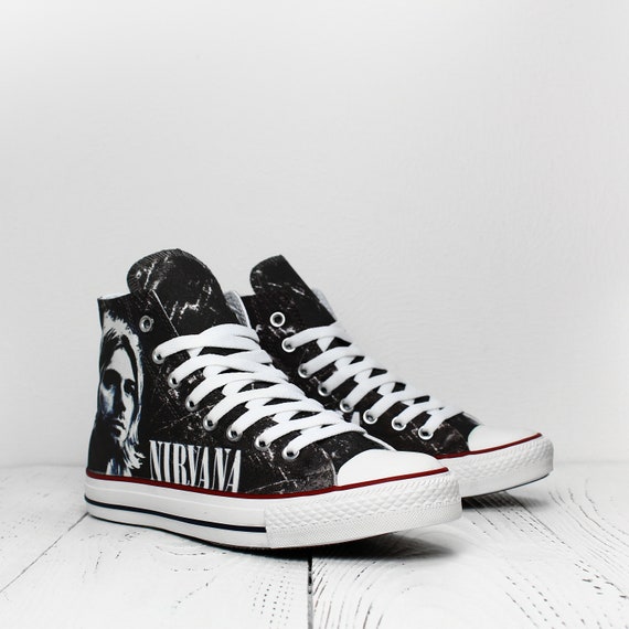 Kurt Cobain Custom Sneakers Nirvana Custom Shoes Rock | Etsy