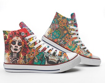 pink skull converse