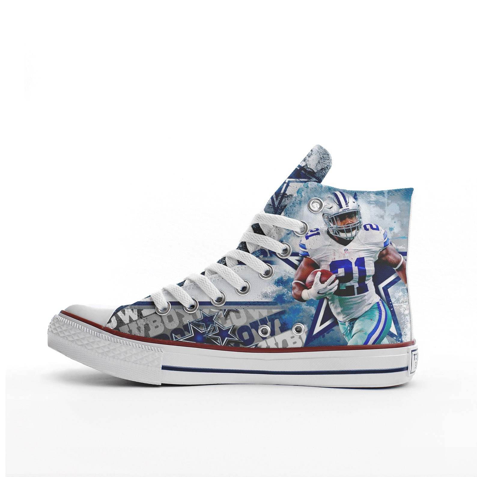 Dallas Cowboys Custom Sneakers Personalized NFL Custom Shoes Etsy