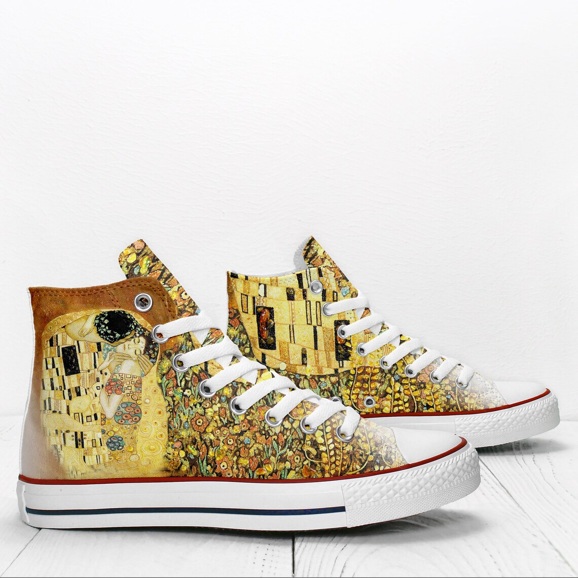 Gustav Klimt The Kiss Custom Shoes Personalized High Top