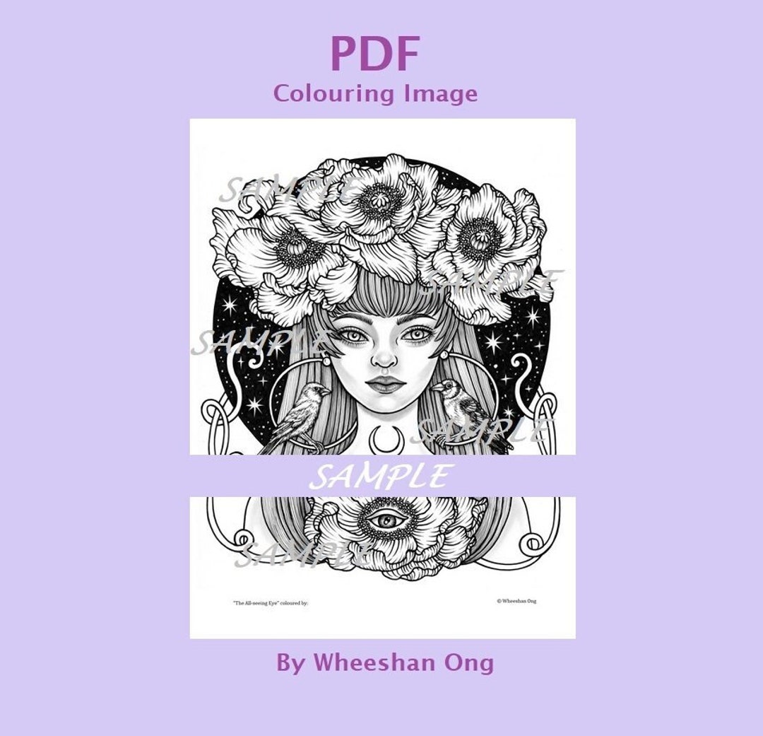 1 PDF Instant Download Colouring Page Starry Night the - Etsy