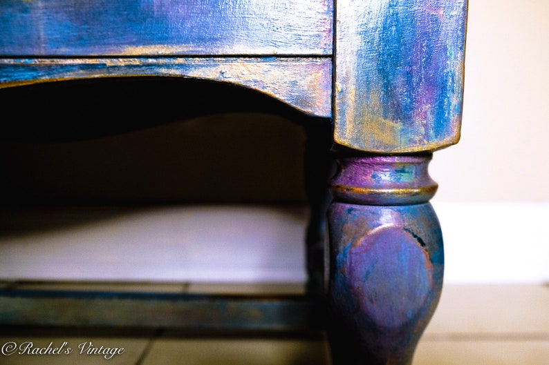 ORION Handpainted Vintage Coffee Table Etsy