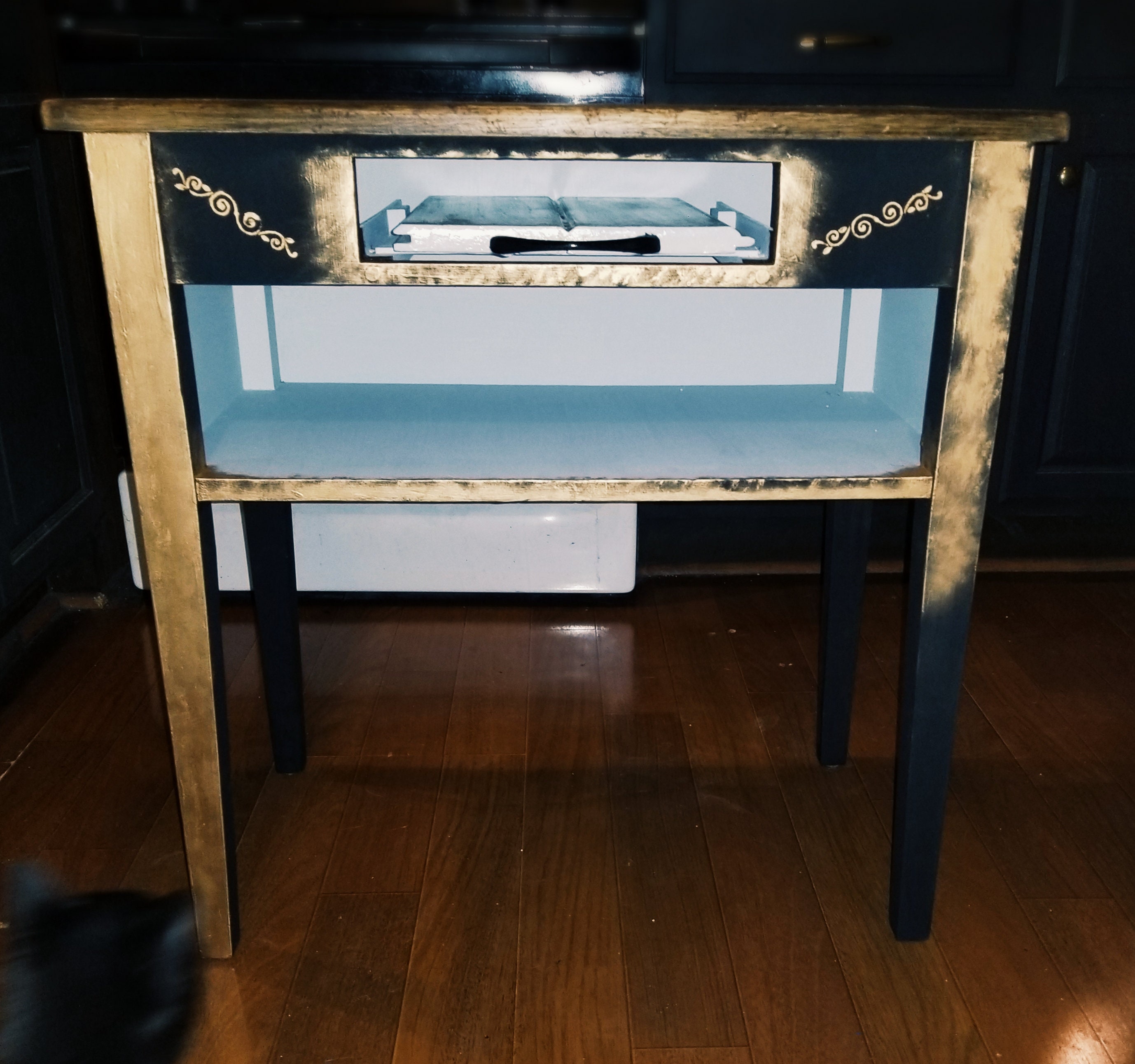 Solid Wood Desk Small Desk Upcycled Furniture Painted Etsy