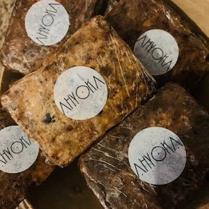 100% Natural Raw African Black Soap Organic & Unrefined Palm Free Made in Ghana image 2
