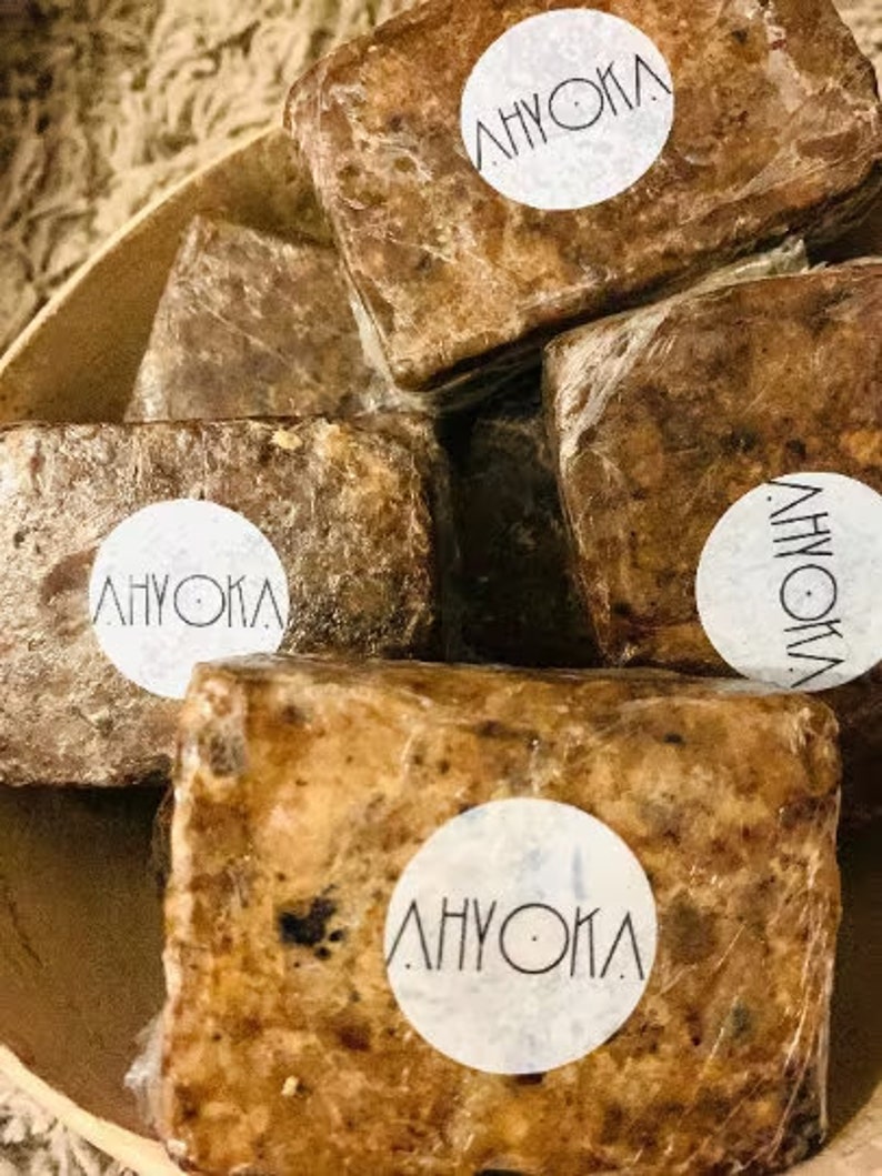 100% Natural Raw African Black Soap Organic & Unrefined Palm Free Made in Ghana image 3