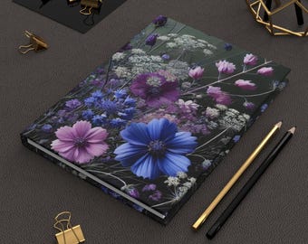 Floral Hardcover Journal, Nature-Inspired Notebook, Perfect Gift for Writers, Floral Journal, Memory Keeper, Artistic Sketchbook