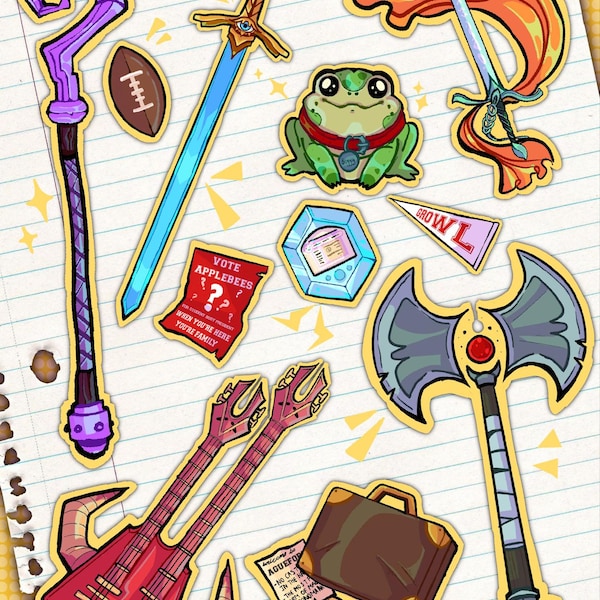 Dimension 20 Fantasy High A6 Sticker Sheet