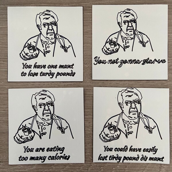 12 Pack Dr. Now Magnets – Funny Diet Motivation Fridge Magnets, 3x3 Inches – Strong, Glossy, Black Text - View #10